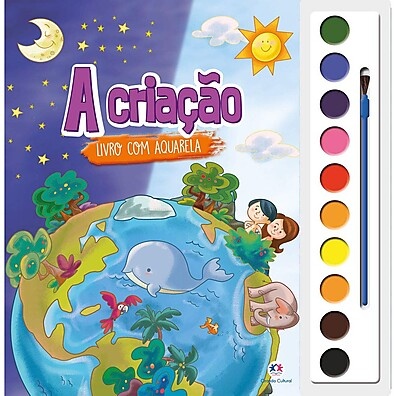 Livro da Criação: Aquarele e Pincel para Colorir a Bíblia