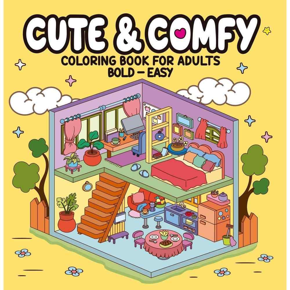 Livro de Colorir Adulto: Cute & Comfy - Relaxe e Crie!
