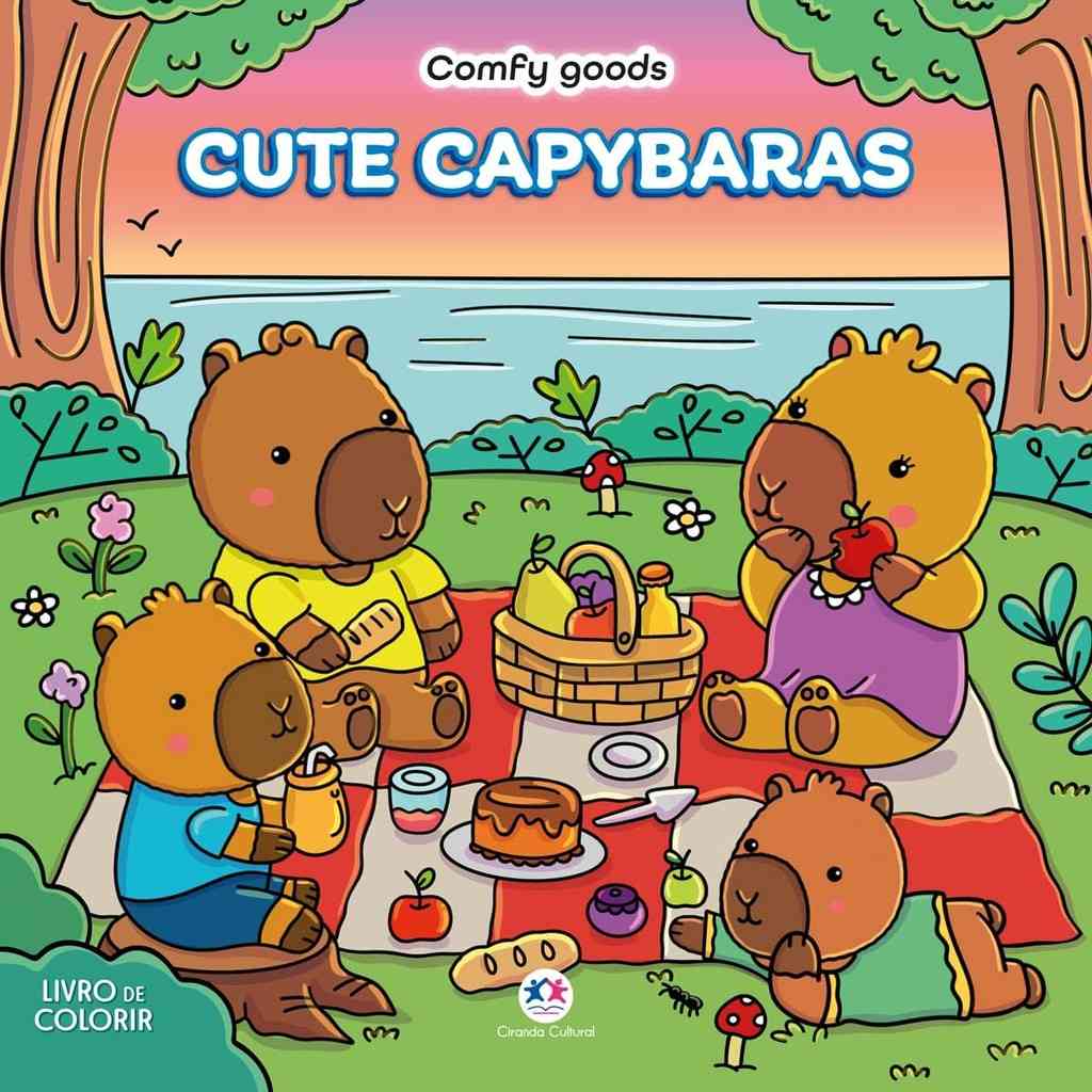 Livro de Colorir Capivaras: Relaxamento e Criatividade