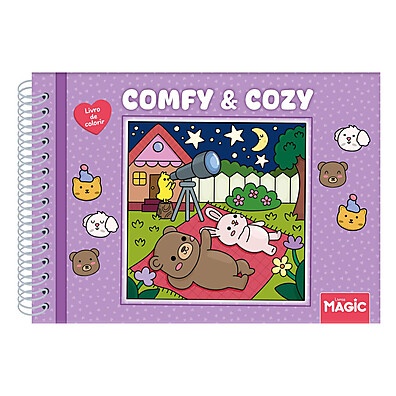 Livro de Colorir Comfy & Cozy: Magia Relaxante!