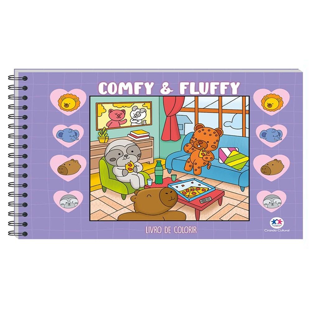 Livro de Colorir Comfy & Fluffy: Diversão Relaxante!