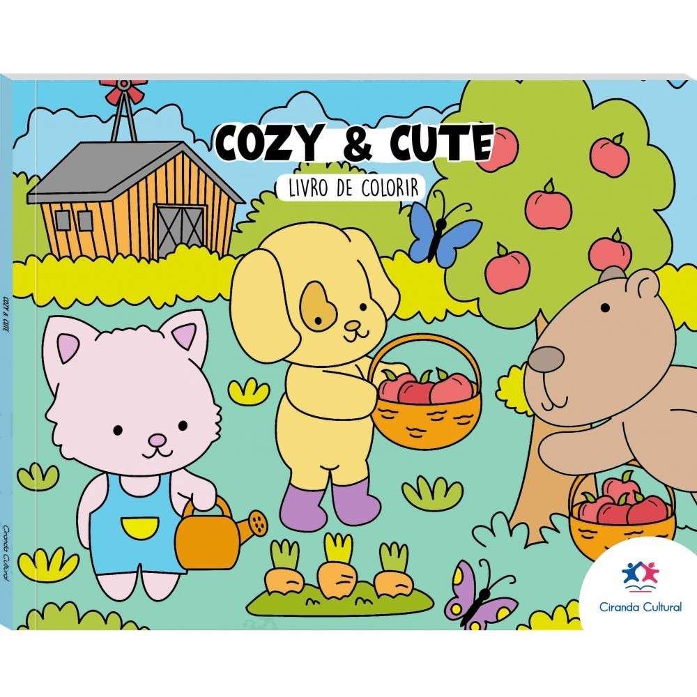 Livro de Colorir Cozy & Cute: Relaxe e Crie!