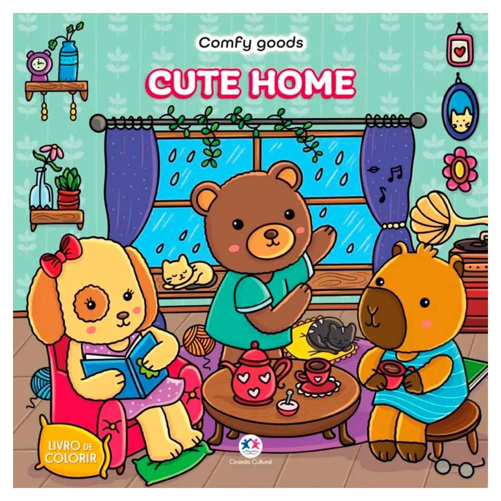 Livro de Colorir Cute Home: Relaxamento e Criatividade para Todos