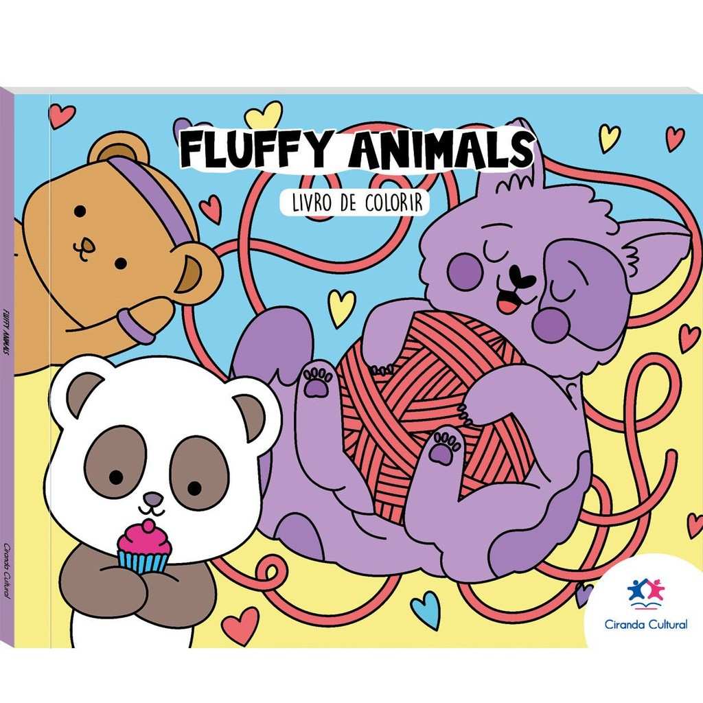 Livro de Colorir Fluffy Animals: Alivie o Estresse!