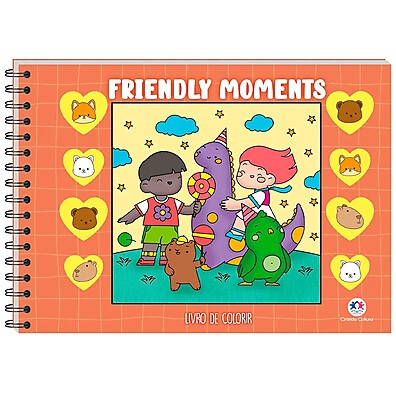 Livro de Colorir Friendly Moments: Relaxamento e Criatividade