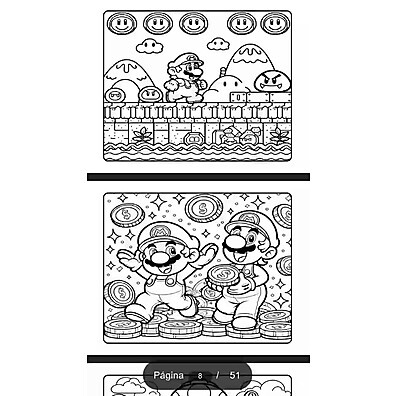 Livro de Colorir Super Mario A5 - 50 Páginas + Acetato