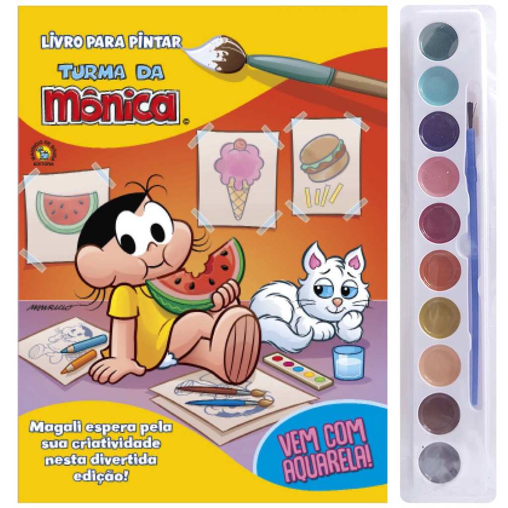 Livro de Pintar Magali: Aquarela e Diversão!