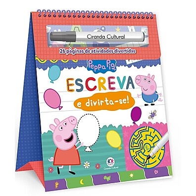 Livro Escreva e Apague - Peppa Pig: Diversão e Caligrafia!