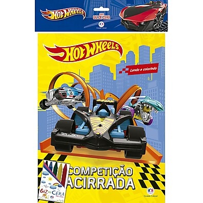 Livro Hot Wheels: Aventura com Giz de Cera