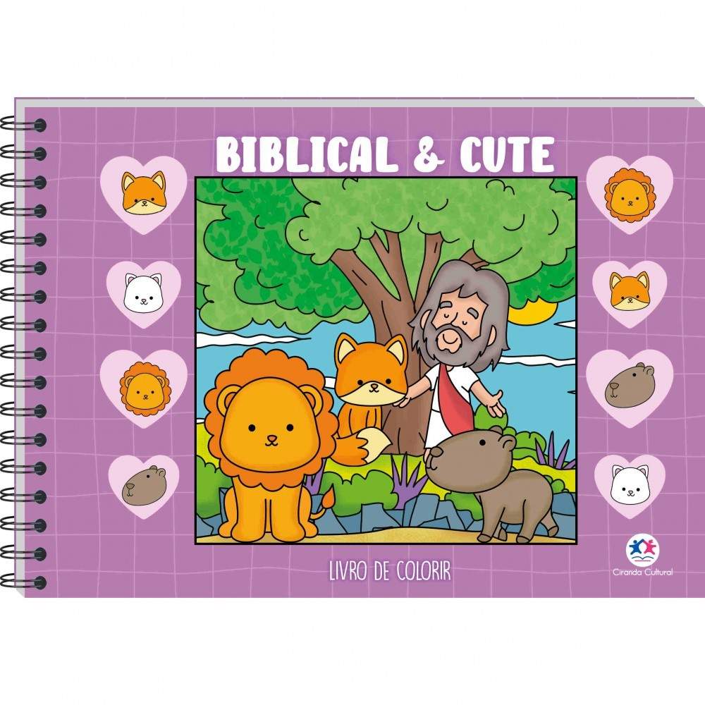 Livro para Colorir Bíblico e Cute: Relaxe e Crie!