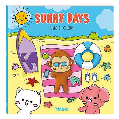 Livro Para Colorir Comfy Sunny Days Magic – Relaxamento e Criatividade