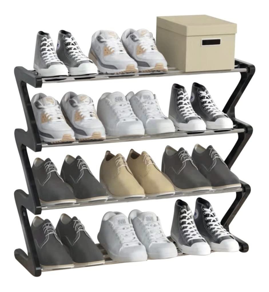 CASITA Sapateira Rack Moderno 4 Prateleiras - Organize Sapatos, Bolsas e Livros com Estilo