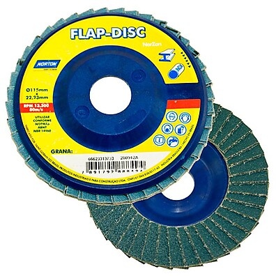 Lixa Flap 4.1/2" Grão 80 Norton: Desbaste e Acabamento!
