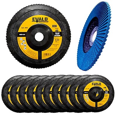 Lixa Flap Zircônio 7 Pol: Kit 10 Unidades EVALD