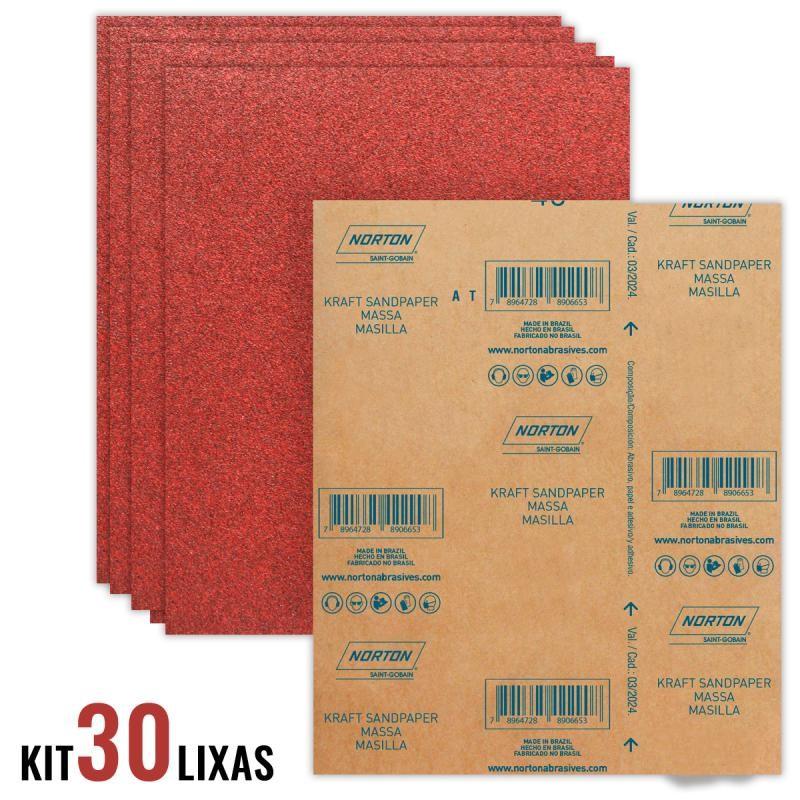 Lixa Norton Grana 100: Kit 30 Unidades para Acabamento Impecável