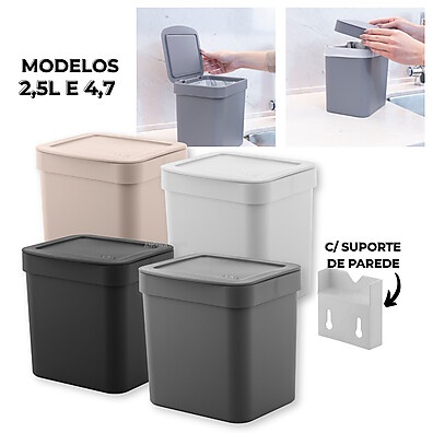 Lixeira Compacta com Tampa: Organize com Estilo!
