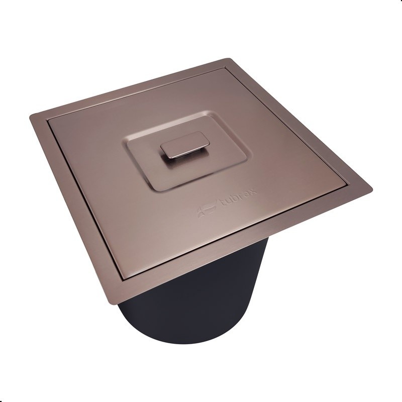 Lixeira de Embutir Inox Rosé: Elegância e Praticidade