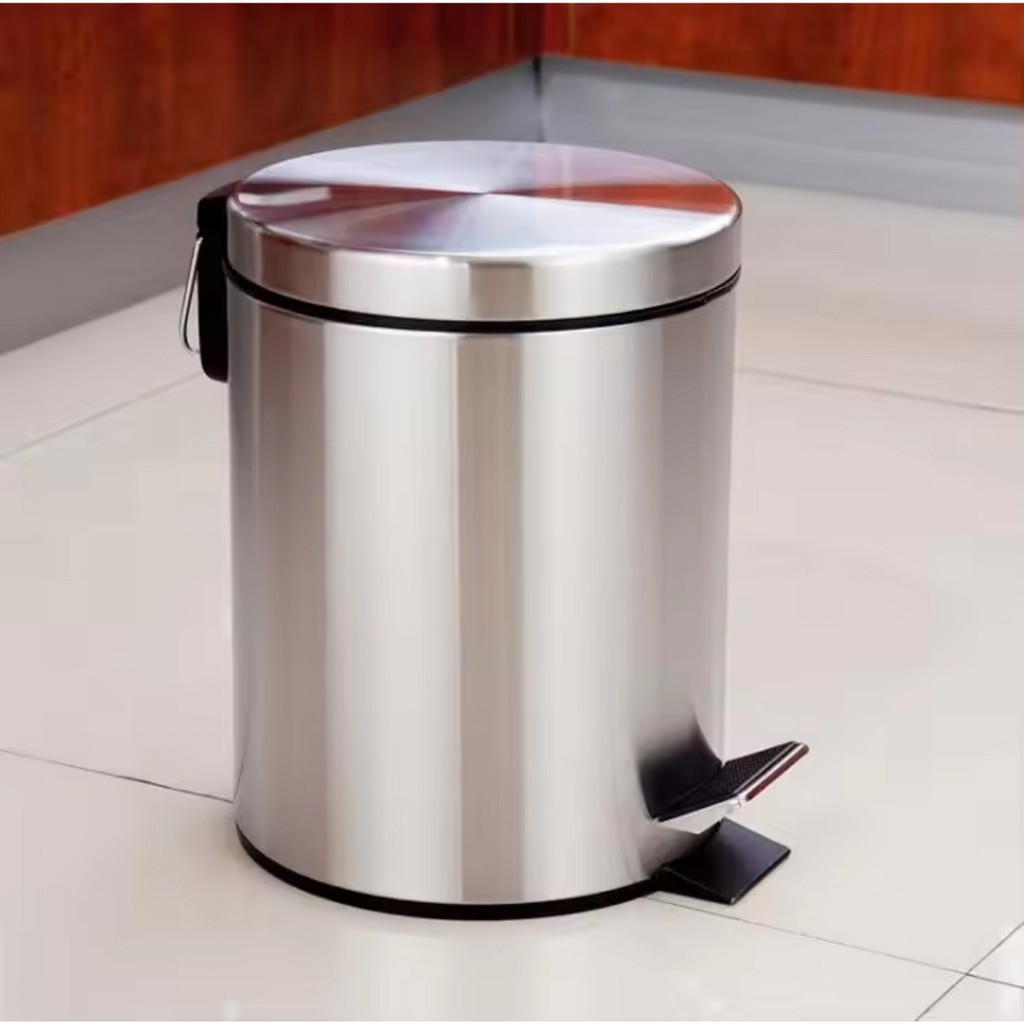 Lixeira Inox 5L com Pedal: Elegância e Higiene