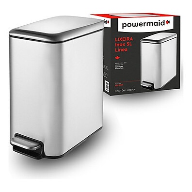 Lixeira Inox 5L com Pedal: Elegância e Praticidade