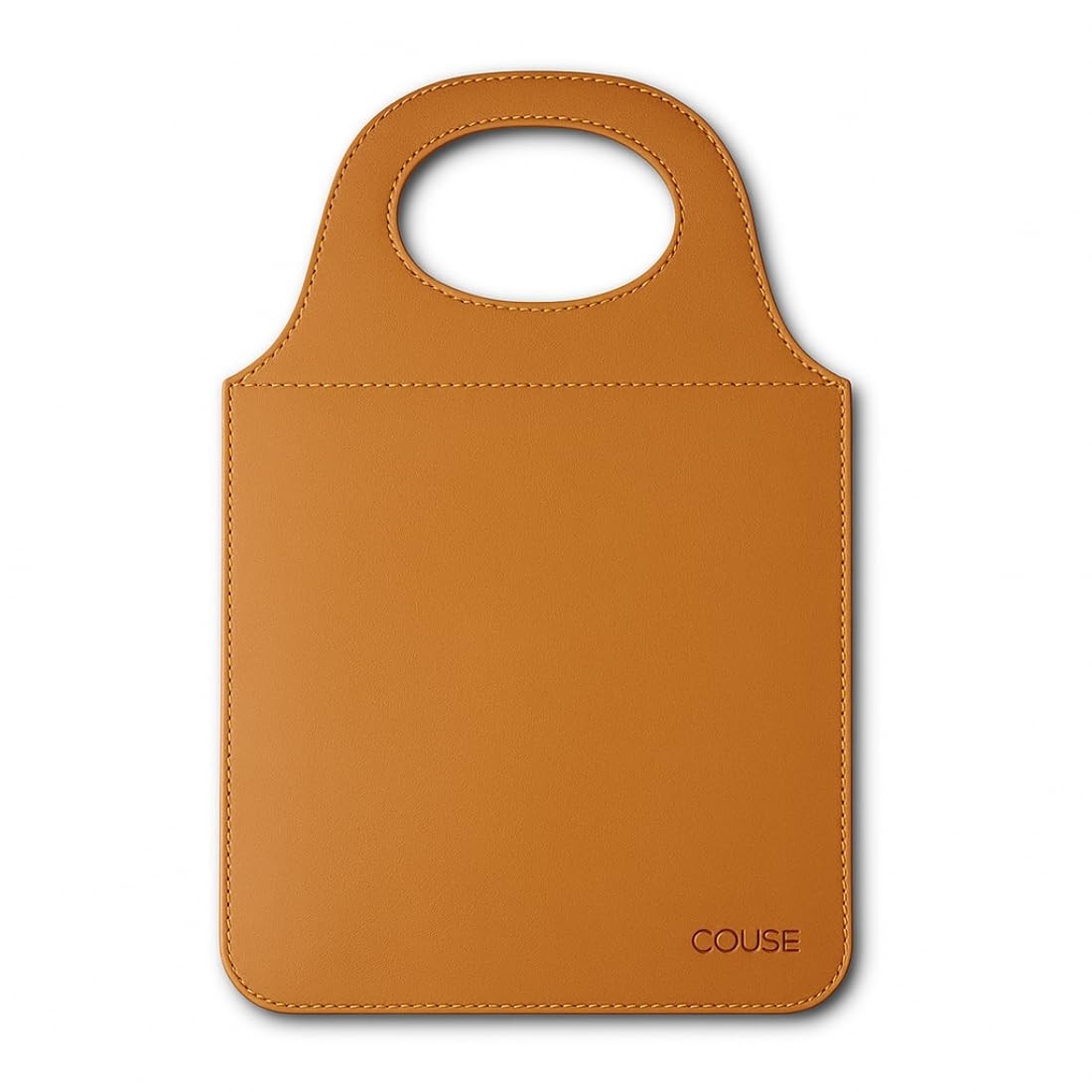 Lixeira Premium para Carro em Couro Ecológico - Porta Lixo Universal Elegante Caramelo