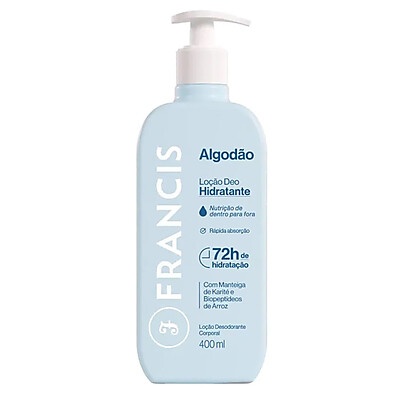 Loção Francis Algodão: 72h de Hidratação e Perfume!