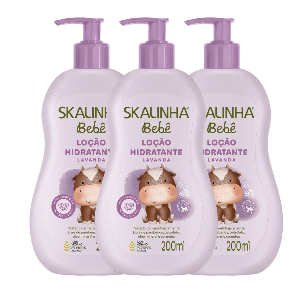 Loção Hidratante Bebê Skalinha Lavanda: Kit Vegano