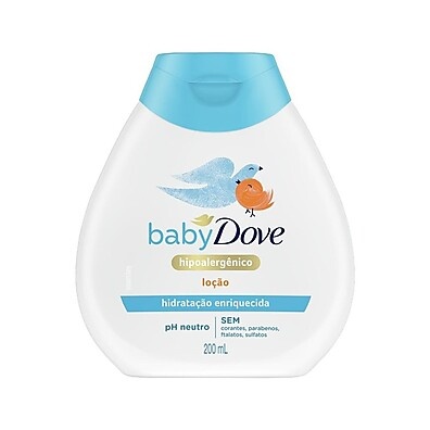 Loção Hidratante Dove Baby Hidratação Enriquecida 200ml: Proteção e Maciez para a Pele do Seu Bebê