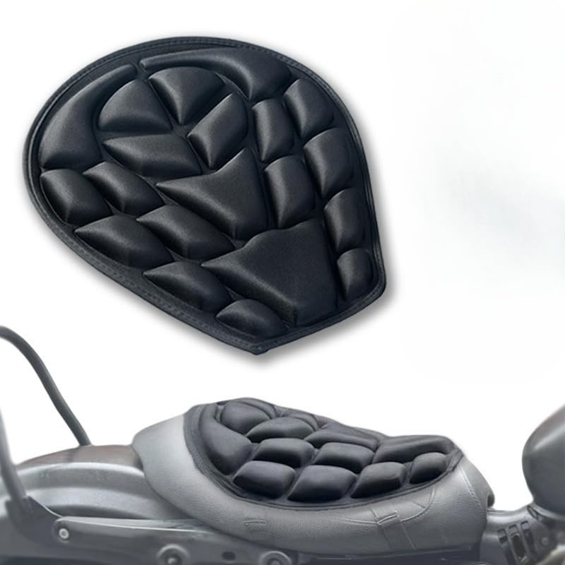 Almofada de Assento para Moto: Conforto Lombar, Antiderrapante e Respirável | Selim Confortável 30mm