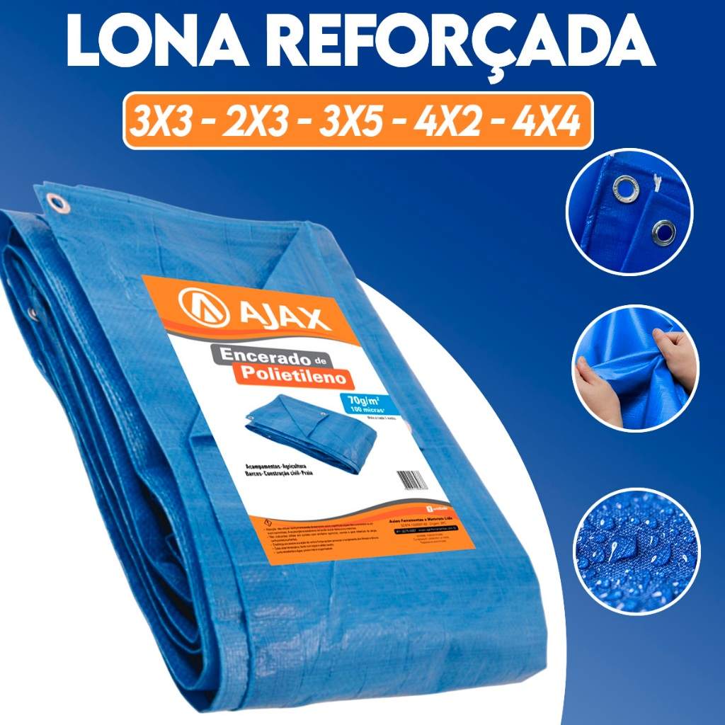 Lona Azul Plástica Impermeável – Multiuso na Promoção!
