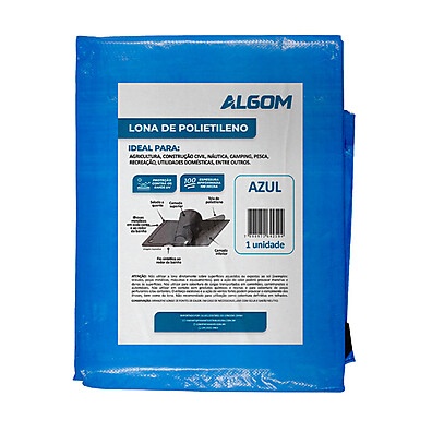 Lona de Plástico Azul 100 Micras – Proteção Resistente e Versátil