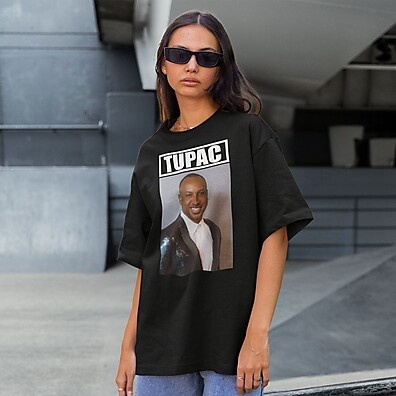 Camiseta Oversized Meme Tupac Thiaguinho – Humor e Estilo no Mesmo Look