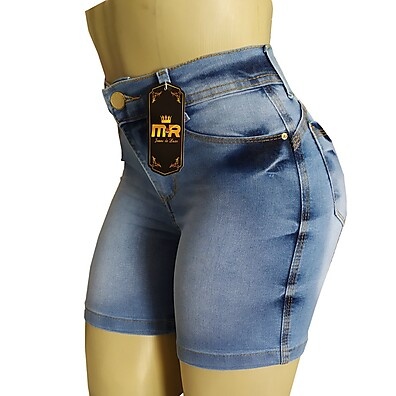 Bermuda Jeans Meia Coxa Feminina Cintura Alta: Conforto e Estilo em Um Só Look