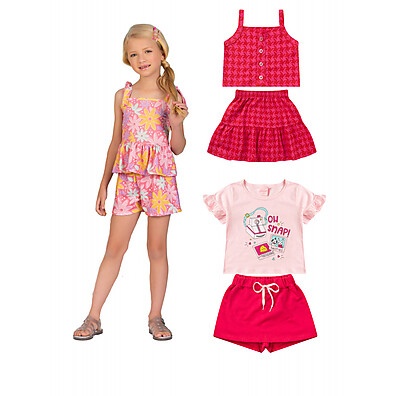 Look Verão Infantil: Kit Camisa + Shorts ☀️