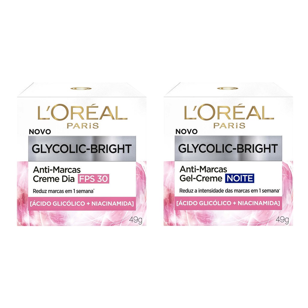 L'Oréal Glycolic Bright: Kit Anti-Marcas Dia + Noite