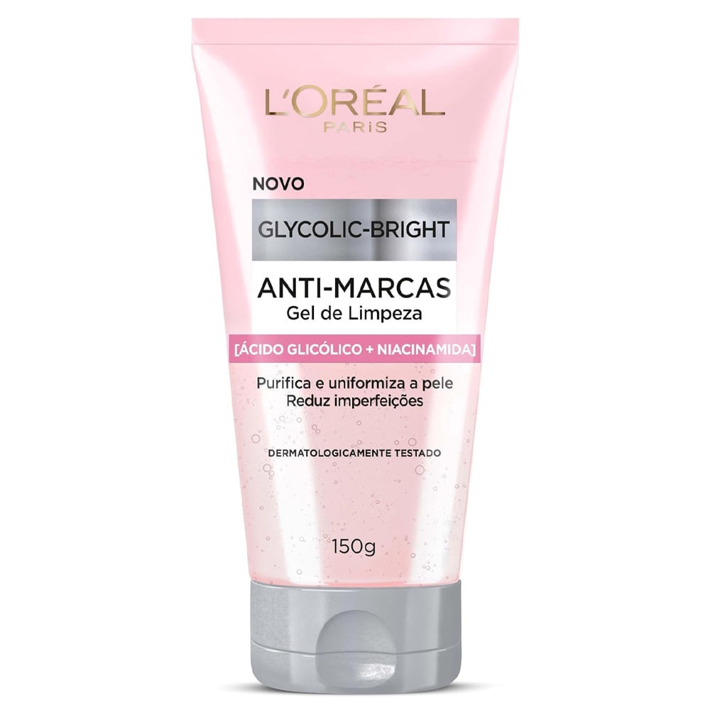 L'Oréal Glycolic Bright: Limpeza Facial Anti-Marcas