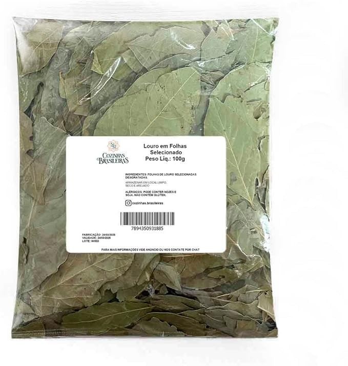 Louro em folhas selecionadas (100g)