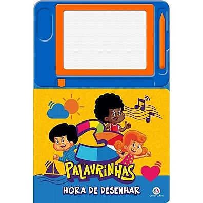 Lousa Magnética 3 Palavrinhas: Desenhe e Aprenda!