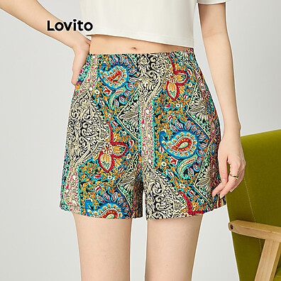 Lovito Shorts Paisley: Conforto e Estilo para o Dia a Dia