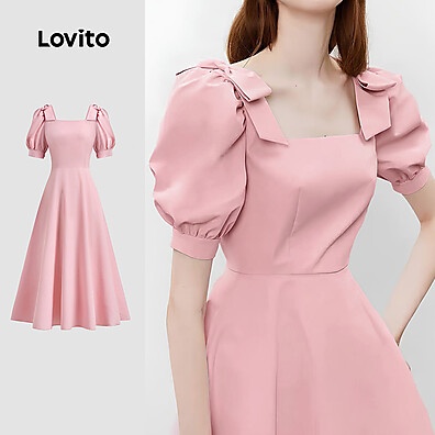 Lovito Vestido Casual com Laço – O Essencial do Verão