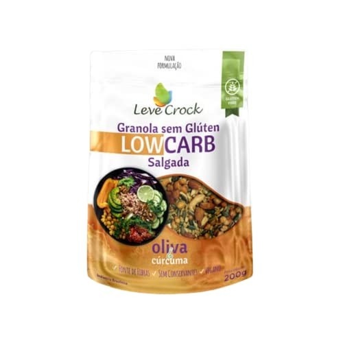 Kit 3X: Granola Salg Azeite/Cúrcuma Low Carb Leve Crock 200g