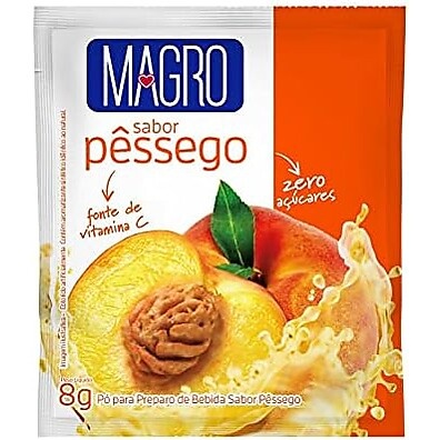 Refresco Magro Pêssego Zero Açúcar Lowcucar 8g