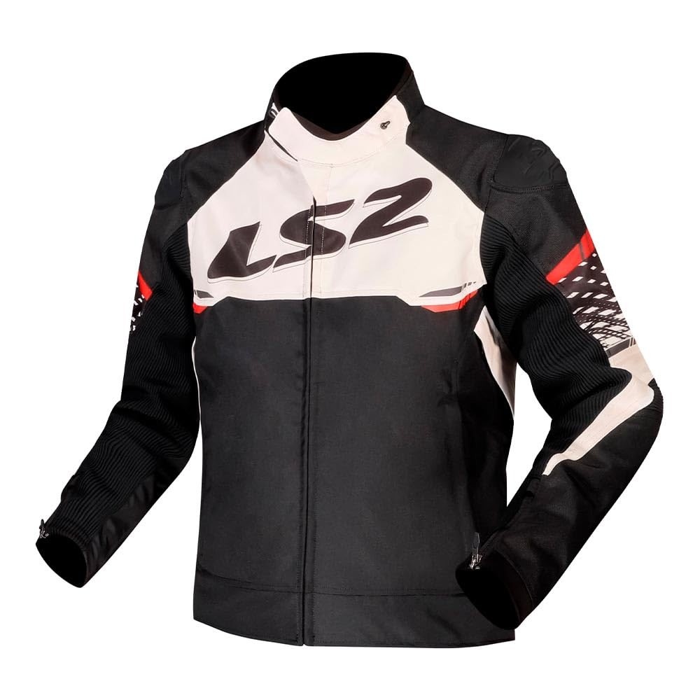 Jaqueta Ls2 Apex Preto Branco e Vermelho Tamanho:G/L