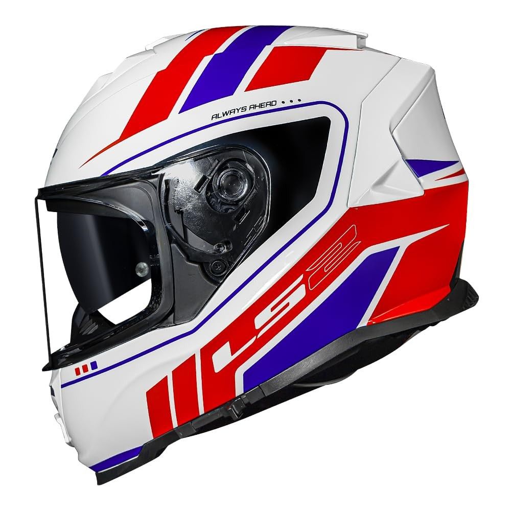 Capacete LS2 FF800 Storm Fist Branco/Vermelho - Segurança e Estilo para Sua Pilotagem