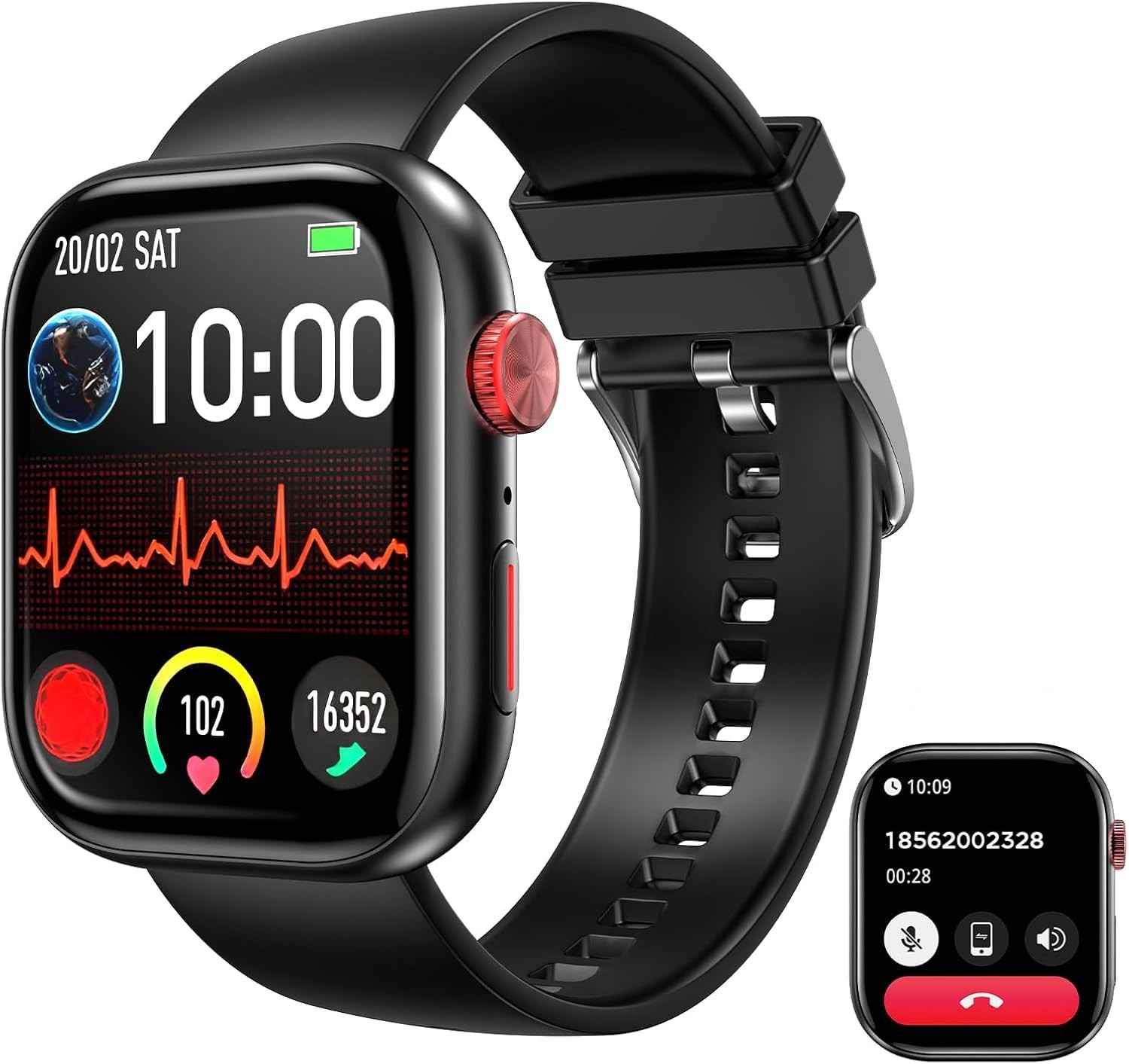 LucZeng Smartwatch Tela HD 2.01" IP68: Seu Aliado Fitness com 120+ Modos Esportivos e 2 Pulseiras
