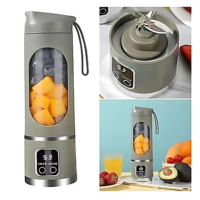 Mini Liquidificador Recarregável com 10 Lâminas – Suco em Qualquer Lugar
