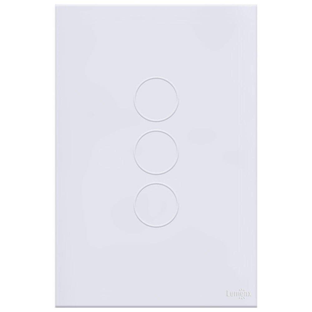 Interruptor Touch 3 Botões Lumenx: Elegância e Tecnologia para Sua Casa