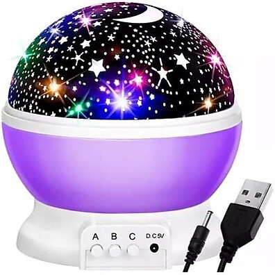 Luminária Abajur Projetor Estrela 360º Galaxy Star Rotativa