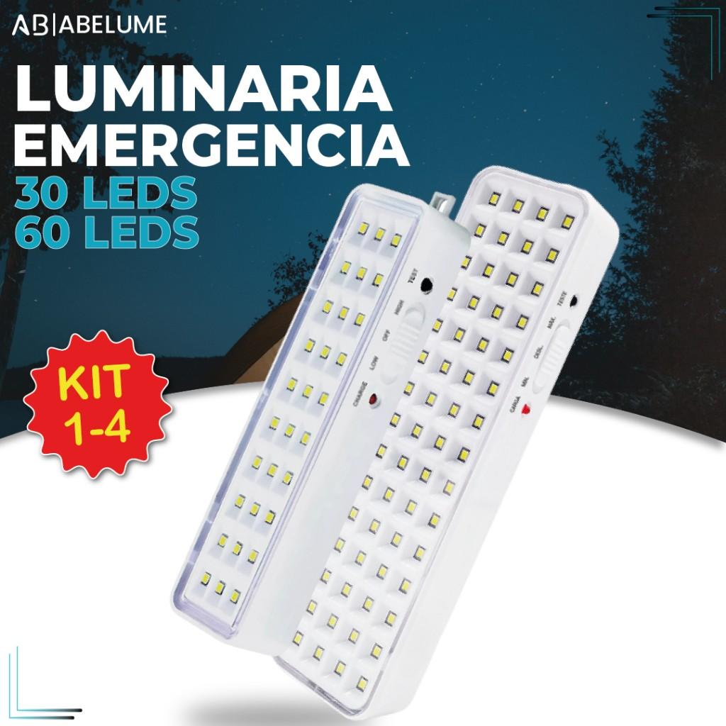 Luminária Emergência LED: Kit Econômico e Seguro!