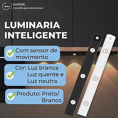 Luminária LED Inteligente: Ilumine com Sensor!