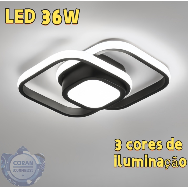 Luminária LED Moderna para Sala e Quarto – Design Atraente e Economia de Energia